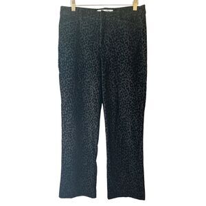 Old Navy Velvet Flocked LeopardPixy High-rise Pants sz 6 Preppy Career Holiday P
